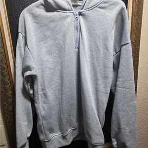Gray Quarter-Zip Hoodie NWOT